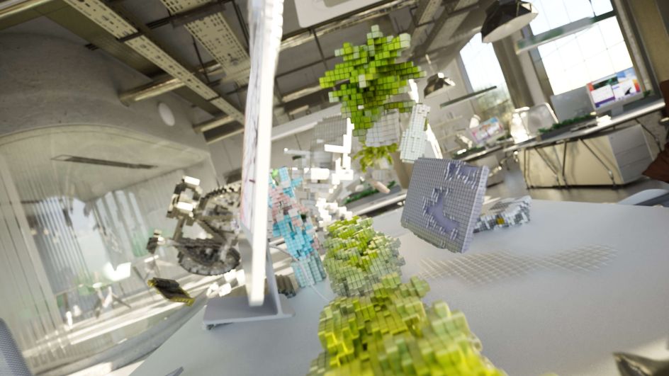 The office becomes suitably square