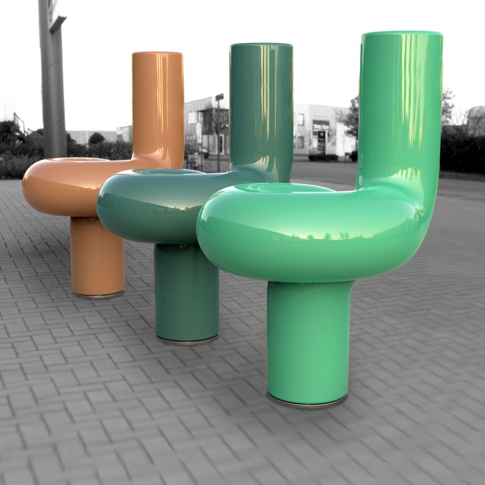 Lumino Single Street Bench by Vasil Velchev. Winner in the Street Furniture Design Category, 2019-2020.
