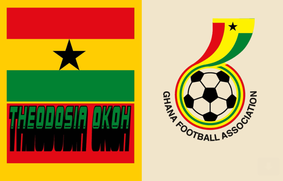 Imagery from AFROSPORT: graphic from the book, Ghana Football Association logo
