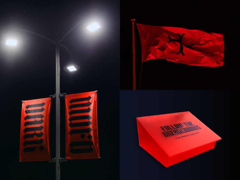 Dark Mofo Festival | Work undertaken for DarkLab | Festival Creative Director: Leigh Carmichael |Brand Identity | Art Director + Design Lead: Megan Perkins	| Designer: James Freebairn | Supporting Designers: Bellen Ramos, Beth Gregory, Mel Huang | Typefaces: Customised version of TpDuro: TwoPoints.Net | Monument Grotesk: Dinamo Foundry | Copywriter: Luke Hortle | Lead Developer/Animator: Daniel Reid | Supporting Developers: Omar Marshaal, Will Christian | Videographer: Juan Melara, Eva Otsing | Photographers: Rémi Chauvin, Jesse Hunniford