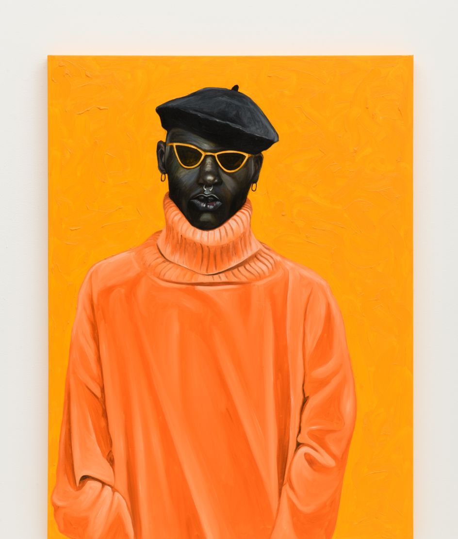 Otis Kwame Kye Quaicoe Orange Turtleneck, 2019. Courtesy of the Artist and Roberts Projects, Los Angeles, California