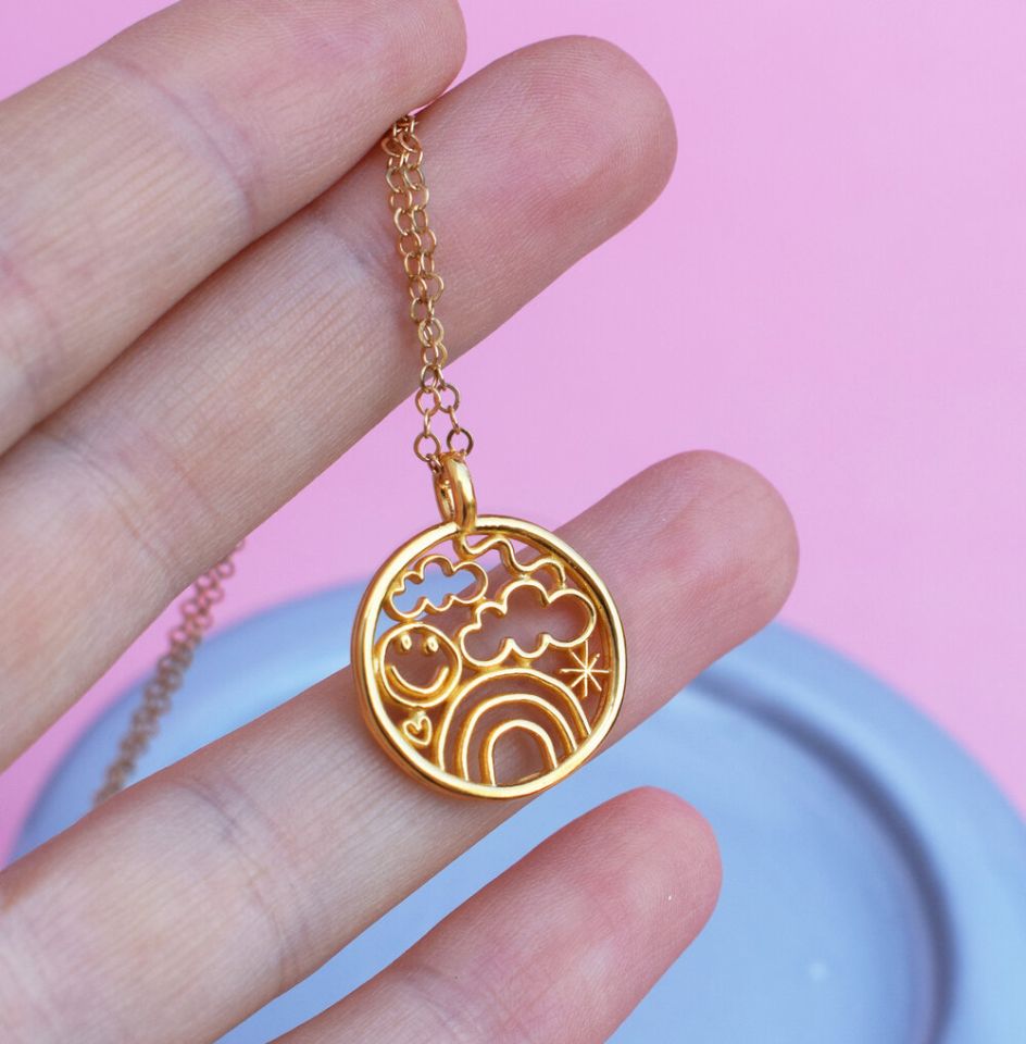 Sunny Days Ahead necklace by [Good Daze](https://gooddazeahead.com/shop/sunny-days-ahead-necklace). Priced at £96