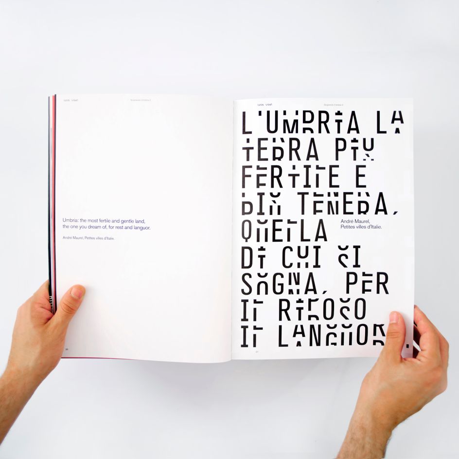 Light-Discovering Umbria Typographic Book by Paul Robb is Winner in Print and Published Media Design Category, 2019 - 2020