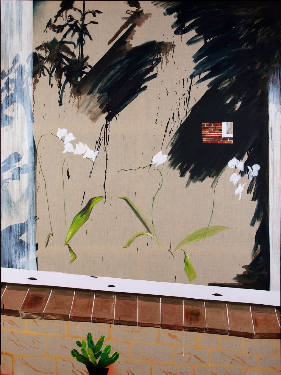 Caragh Thuring, Dutch Details, 2013, oil, gesso and acrylic on canvas, private collection  , courtesy the artist and Thomas Dane  Gallery © Caragh Thuring. All Rights Reserved, DACS 2018