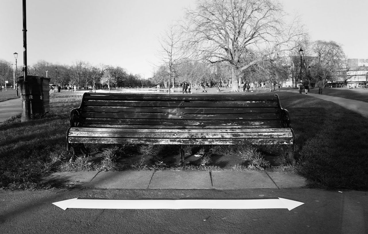 Image by Michael Johnson, physically illustrating social distancing