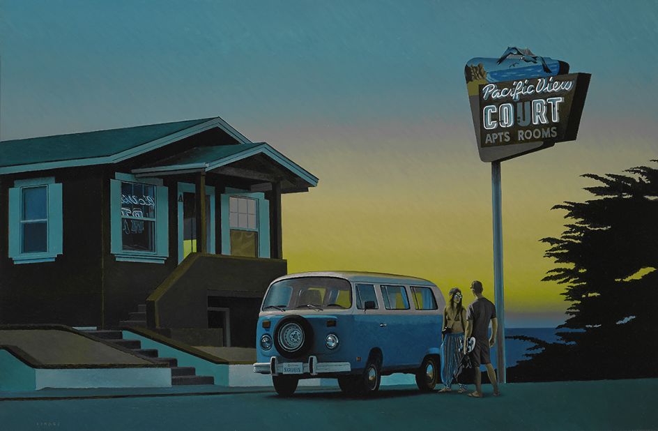 Joan Longas, Evening expectations, Mixed Media, 60x92cm, 2016