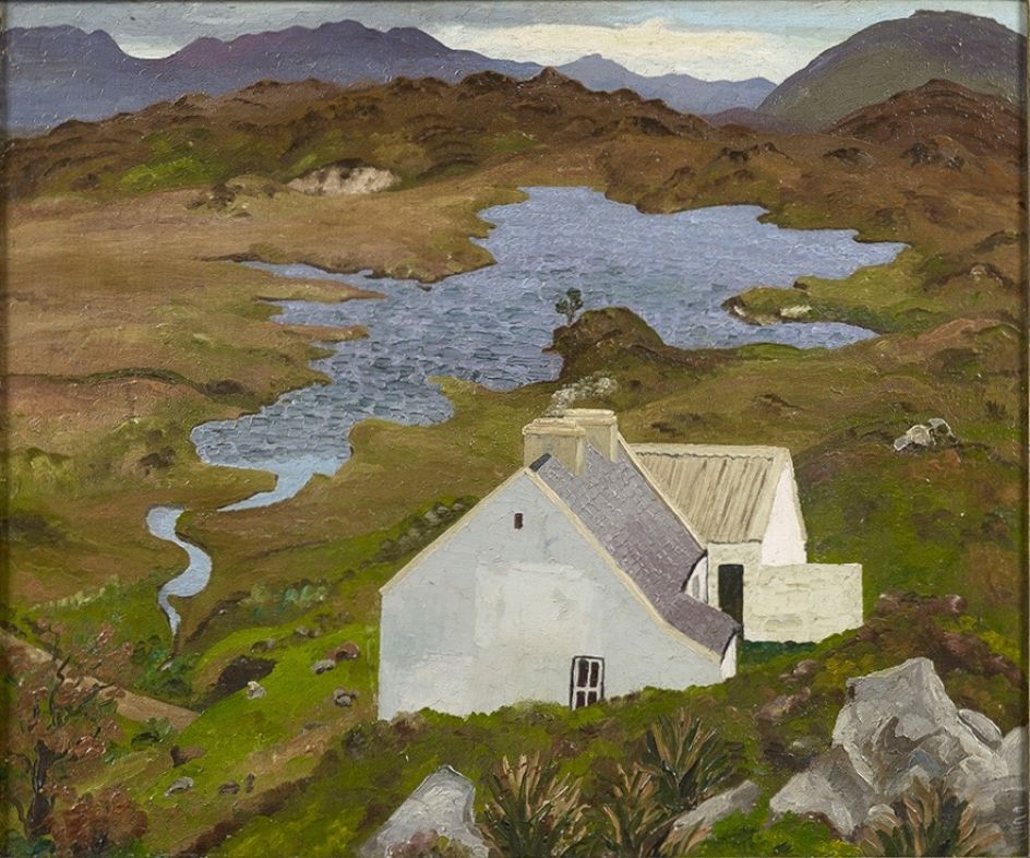 Connemara Landscape 1936, Connemara, County Galway, Ireland 24 x 29 in (60.9 x 73.7 cm) Oil on canvas ©Philip Mould & Company