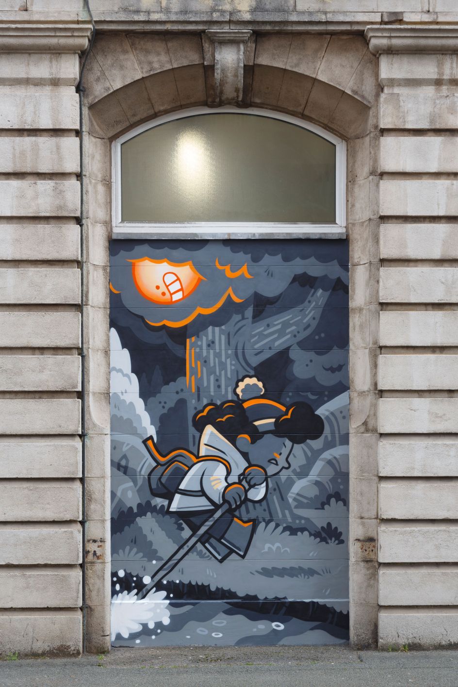 Work by Hammo at Ellis Brigham Mountain Sports, Castlefield. Photograph by David Oates