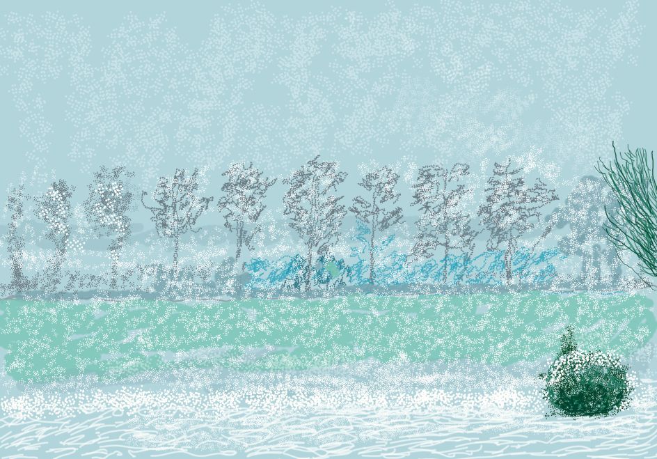 David Hockney, 22nd   January 2021, iPad painting. © David Hockney 2021