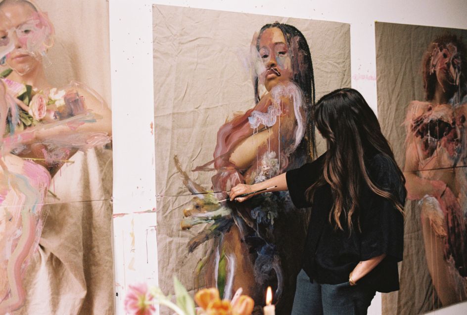 Jess Cochrane in her studio