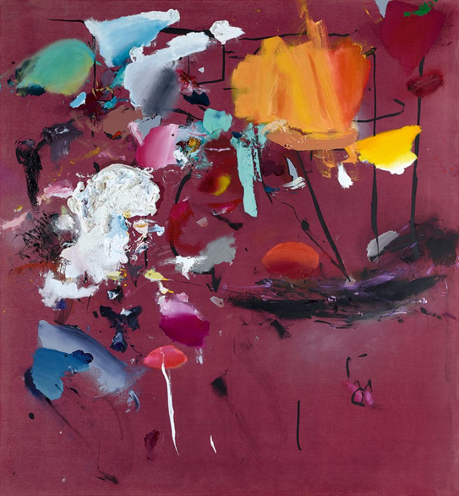 Secundino Hernández Rojo, 2017 Acrylic, alkyd, oil and lacquer on linen 310.5 x 287 cm (122 1/4 x 113 in) Courtesy the Artist and Victoria Miro, London © Secundino Hernández