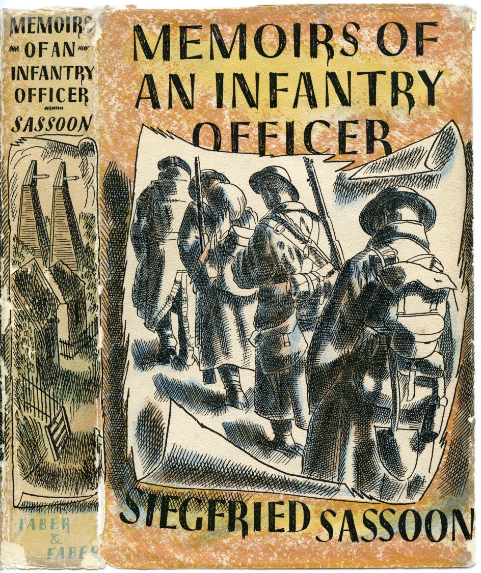 Barnett Freedman, ‘Memoirs of an Infantry Officer’ by Siegfried Sasson, 1941, Book jacket, Manchester Metropolitan University Special Collections © Barnett Freedman Estate