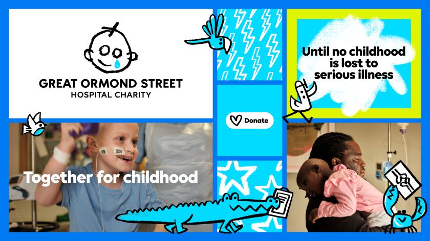 Great Ormond Street Hospital Charity unveils its refreshed brand identity
