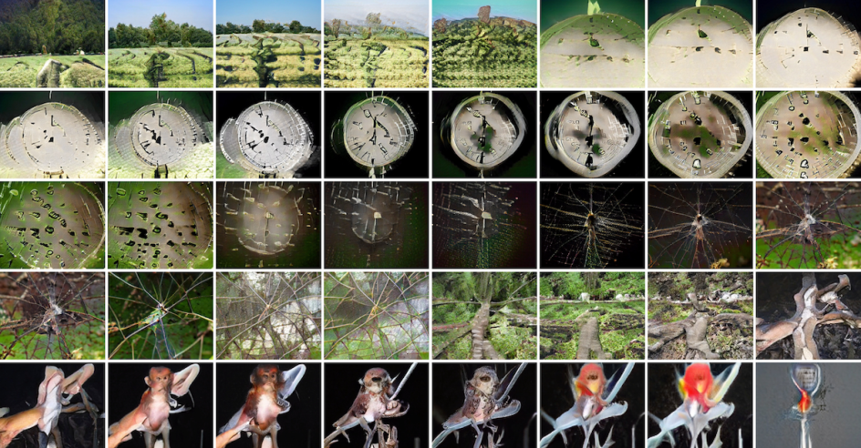 Machine Memories – stills from experimentation with GAN