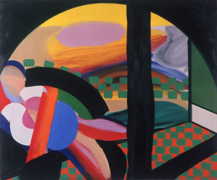 Howard Hodgkin Mrs Acton in Delhi, 1967–71 Oil on canvas, 122 x 148cm | Credit: © Howard Hodgkin Courtesy the artist and Gagosian