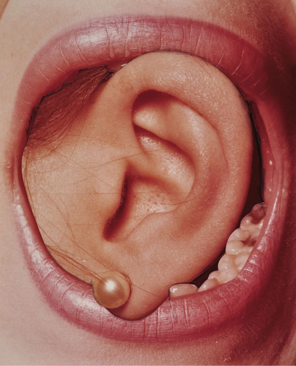 Penny Slinger, I Hear What you Say, 1973, photo collage, The Penrose Collection, England © Penelope Slinger. All Rights Reserved, DACS 2018