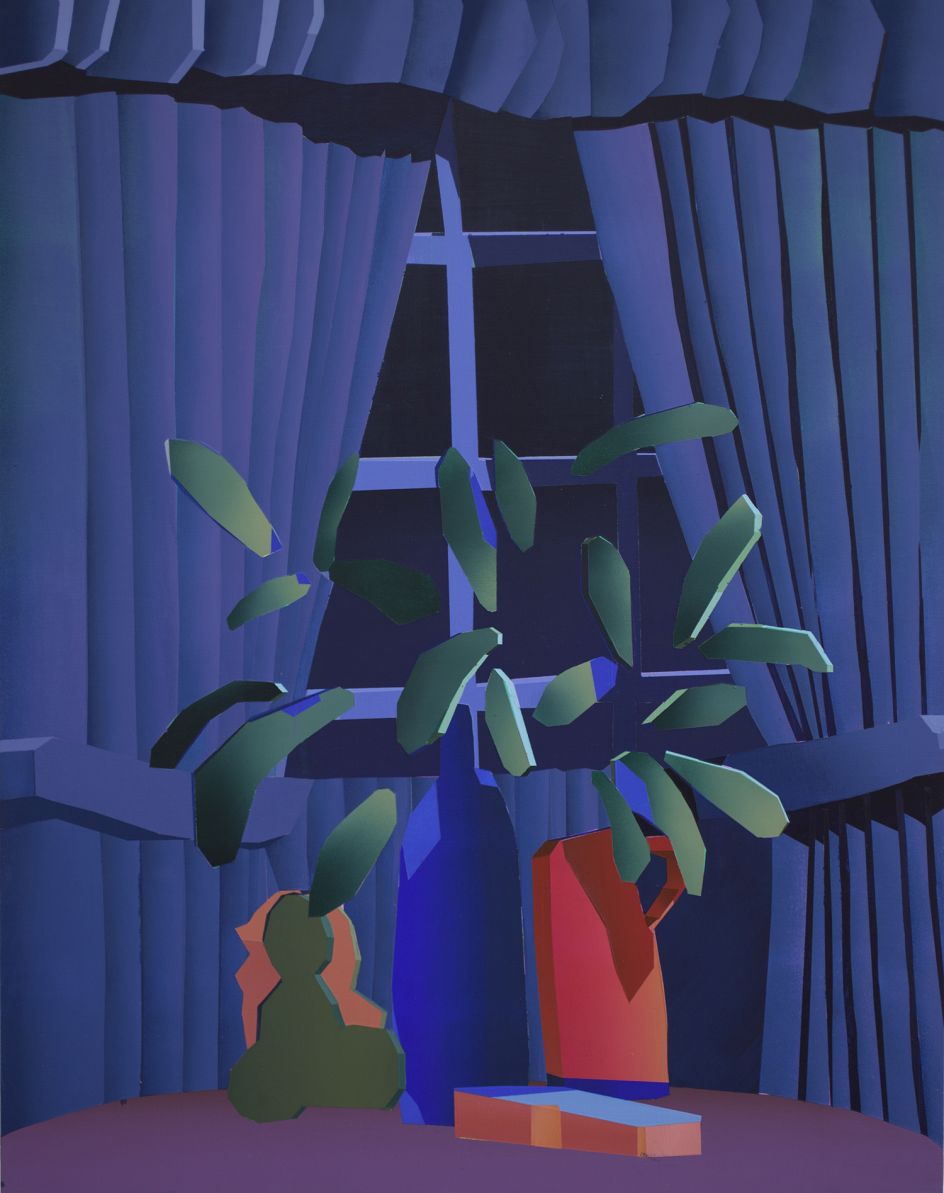 Leaves, 2017 Acrylic and flashe on panel 30 x 23.5 in Courtesy of the artist and VICTORI + MO