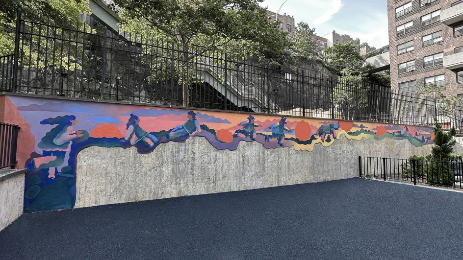 Jesse's 2023 mural at at Twin Parks West Community Center in The Bronx