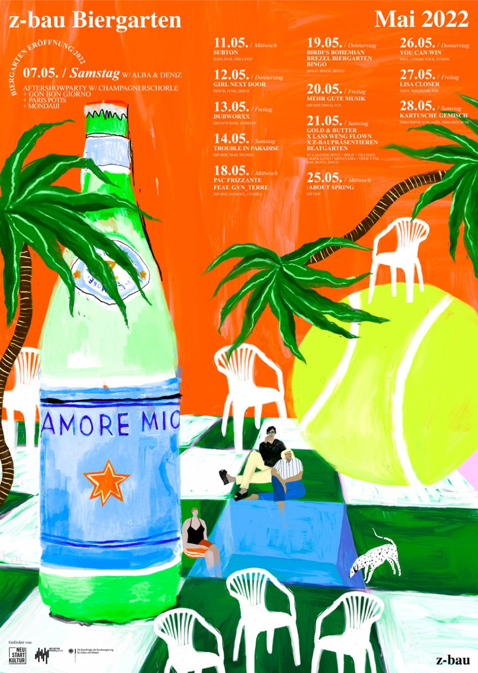 New Talent Advertising Category Winner: Z - Bau Summer Garden Poster Series by Eva Wünsch