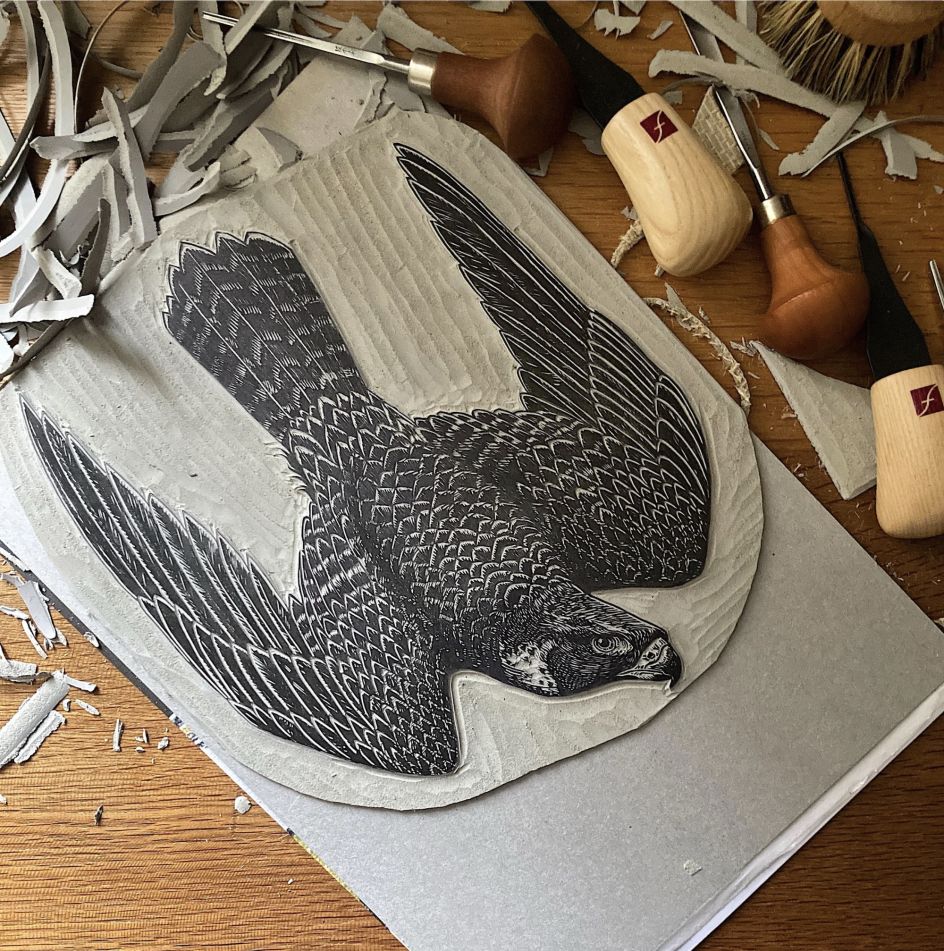 Emily Robertson is a linocut wildlife expert.