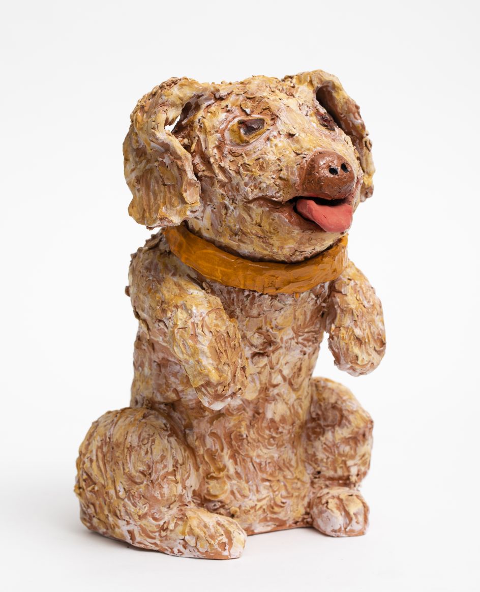 Sally SAUL, Little Dog, 2018 Clay and glaze 11 x 7 1/2 x 9 1/2 inches 27,9 x 19,1 x 24,1 cm