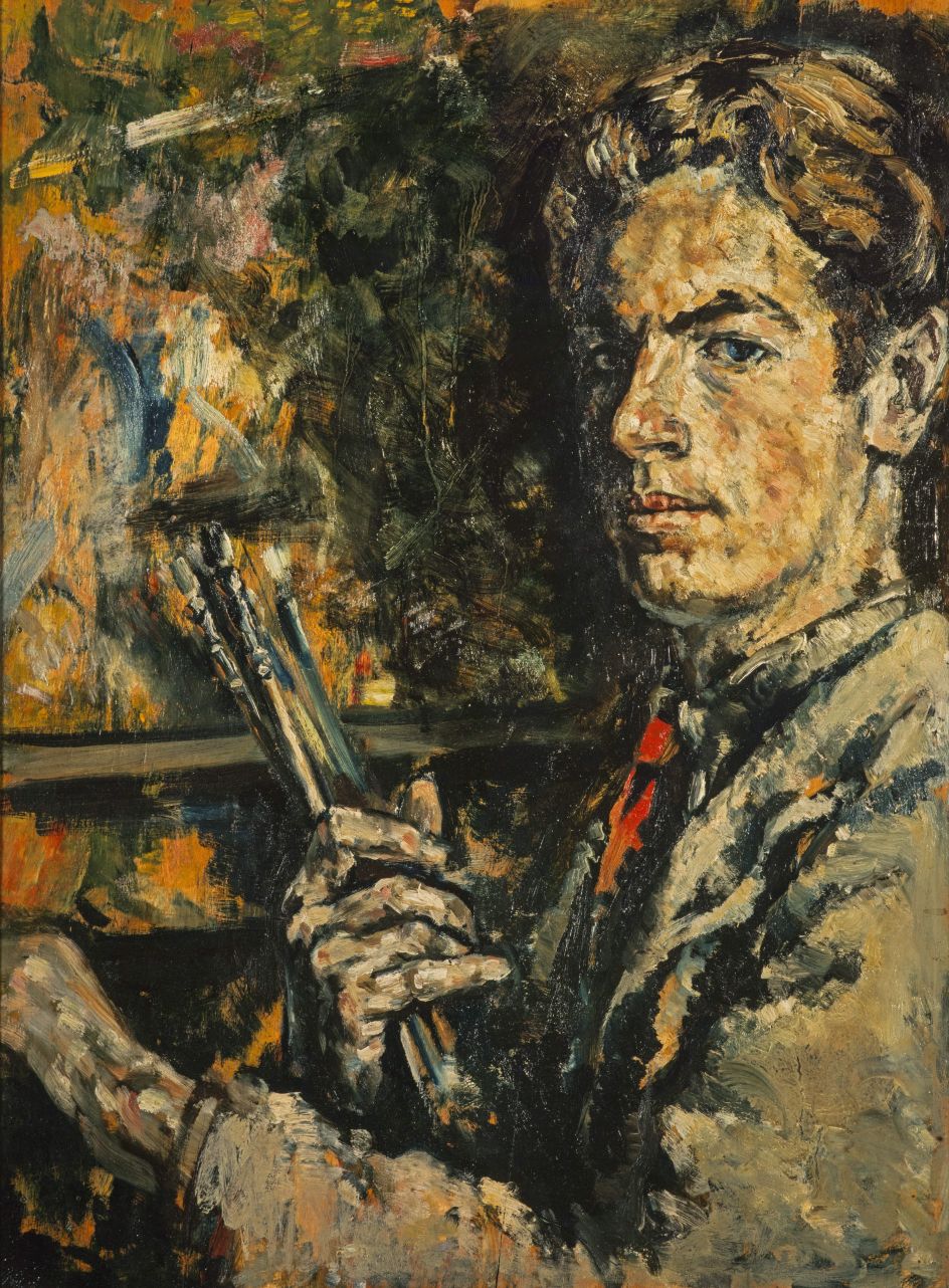 Alan Davie Self Portrait 1937 Oil on wood National Galleries of Scotland. Purchased with the support of the Heritage Lottery Fund and the Art Fund 1997 © The Estate of Alan Davie