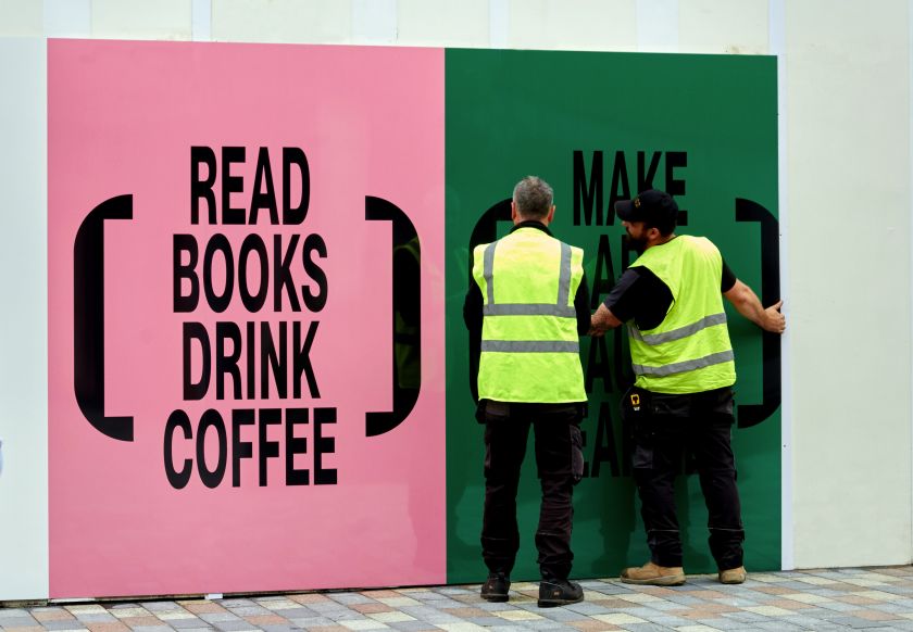 Branding for new cultural hub inspired by Brutalism and community artwork