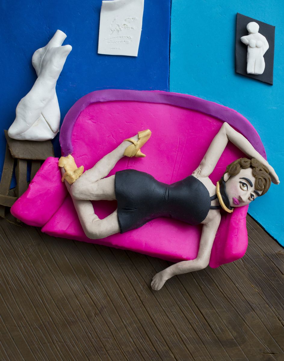 Original photograph: Satiric Dancer, Paris, 1926 by André Kertész rendered in Play-Doh  © Eleanor Macnair