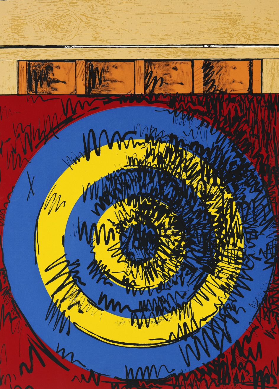 Jasper Johns Target with Four Faces, 1968 Silkscreen print on paper, 91.6 × 66.7 cm. © Jasper Johns/DACS, London/VAGA, NY 2018. Collection: The Provost and Scholars of King’s College, Cambridge