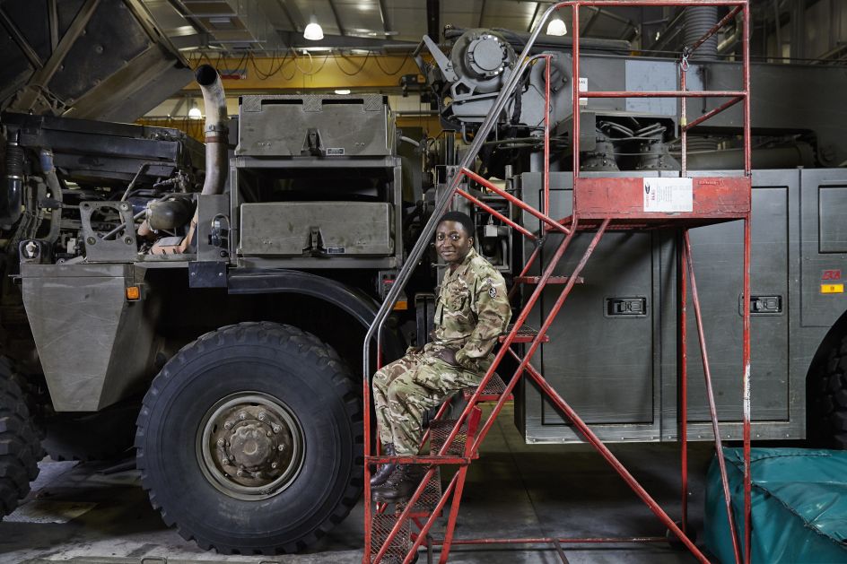 Felix Asare-Donkoh, 30, Engineering graduate from The Open University in Wales who studied while deployed overseas in the army, features in the OU’s new collection by renowned photographer Chris Floyd, released today to mark the University’s 50th Anniversary