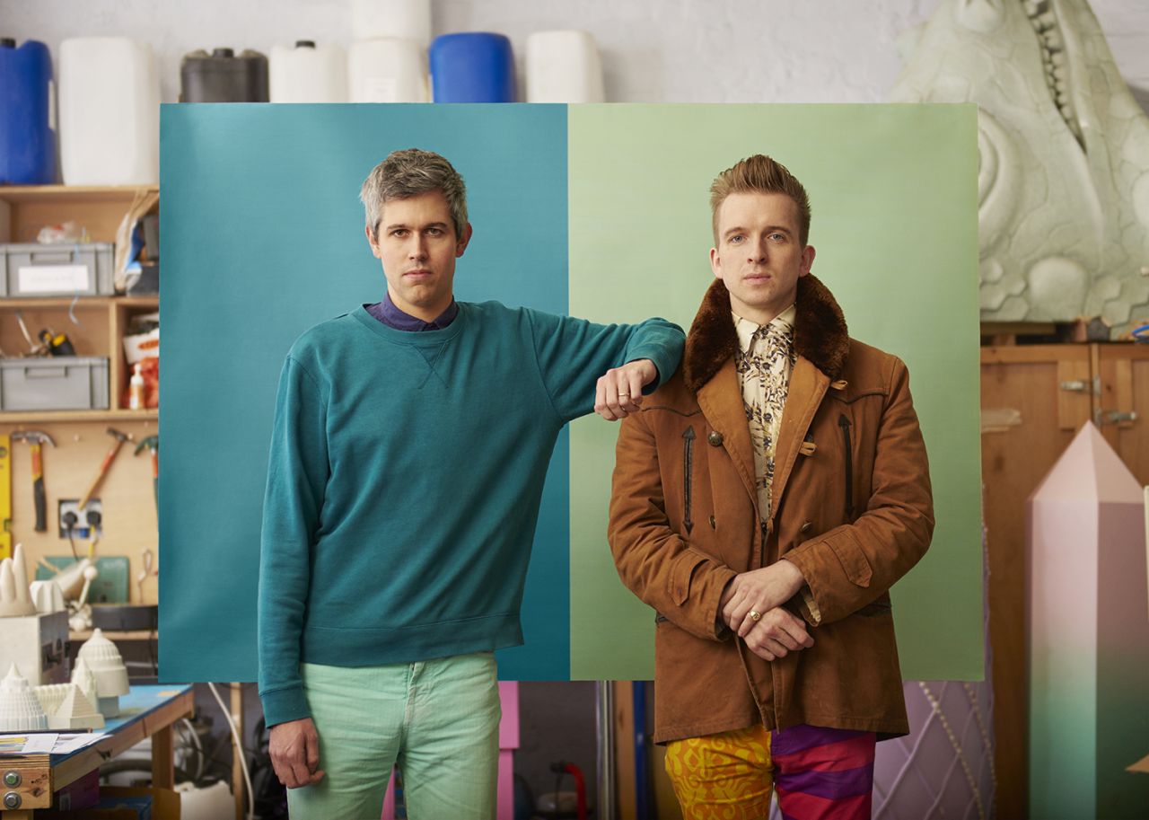 Architectural foodsmiths Sam Bompas and Harry Parr. Favourite colours - Teal and Slime Green. Photography by Toby Coulson