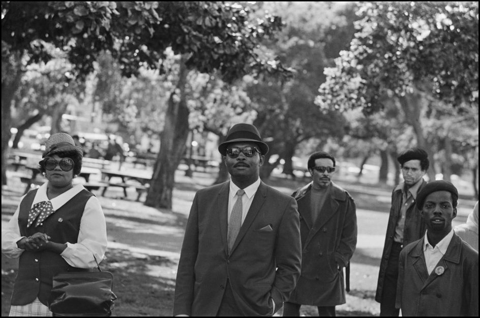 Spectators and Black Panther Party members at a Free Huey rally at Defermery Park, Oakland Ca., 1968, from, “The Lost Negatives,” photographs by Jeffrey Henson Scales Credit: Jeffrey Henson Scales