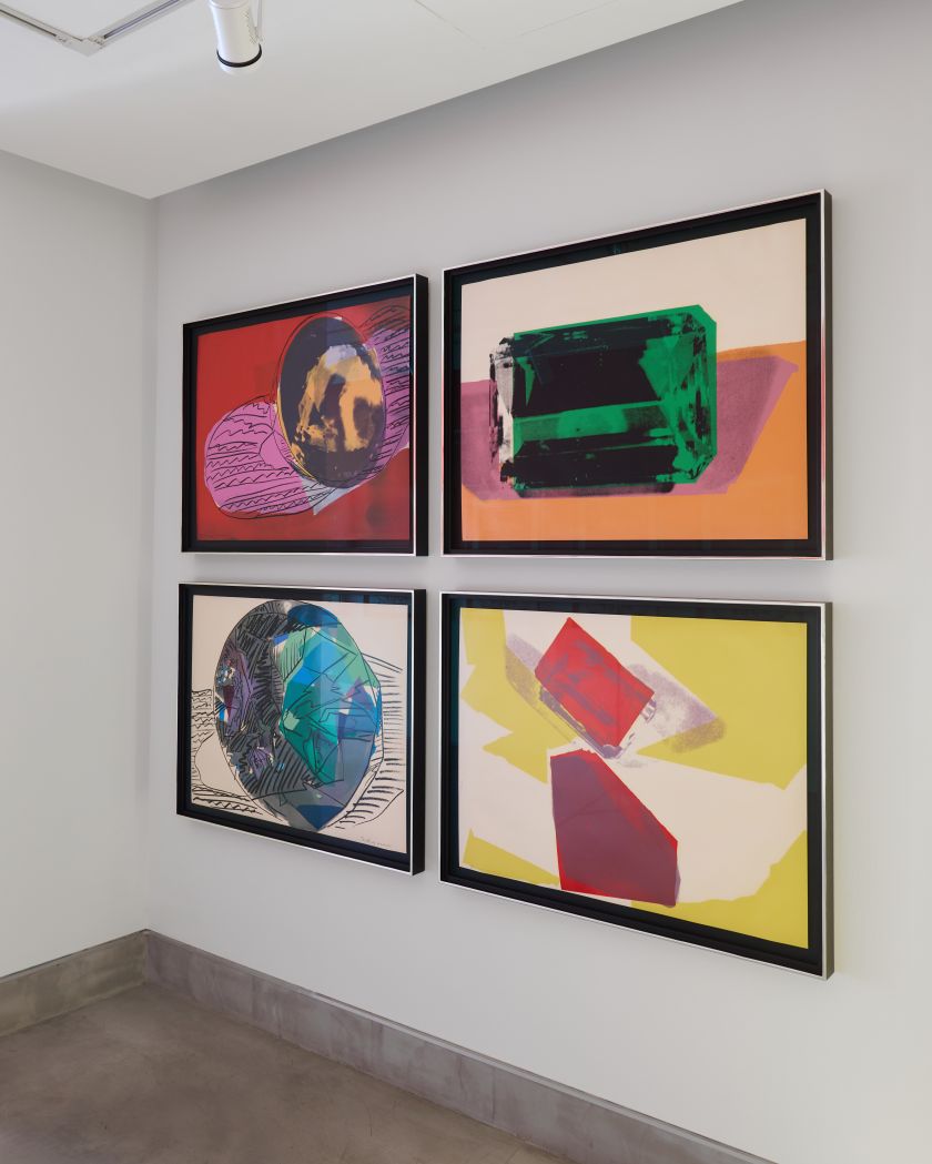 Andy Warhol, Gems, 1978. This artwork is on show at Halcyon Gallery.