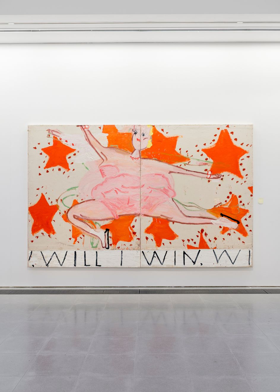 Rose Wylie, Installation view, 'Quack Quack' Serpentine Sackler Gallery, London (30 November 2017 – 11 February 2018) © 2017 Mike Din