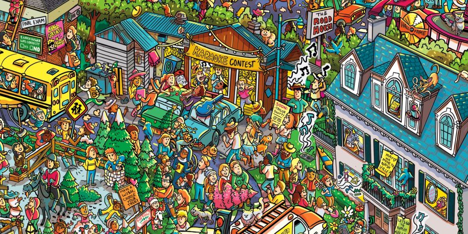 Detail from Debut Era, with wider crop below.