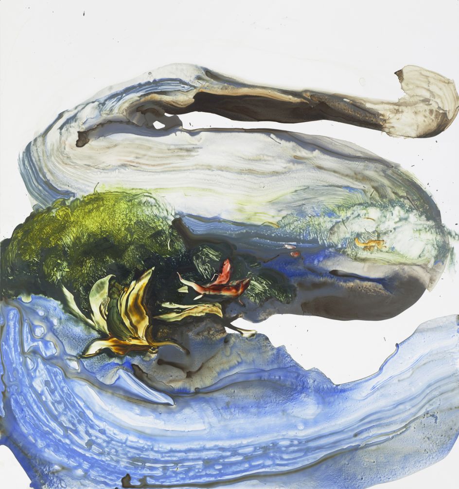 Ilana Manolson, Unfurling, 2018-2019, acrylic on yupo paper on board, 11 x 9.8 in © the artist, courtesy of Cadogan Contemporary