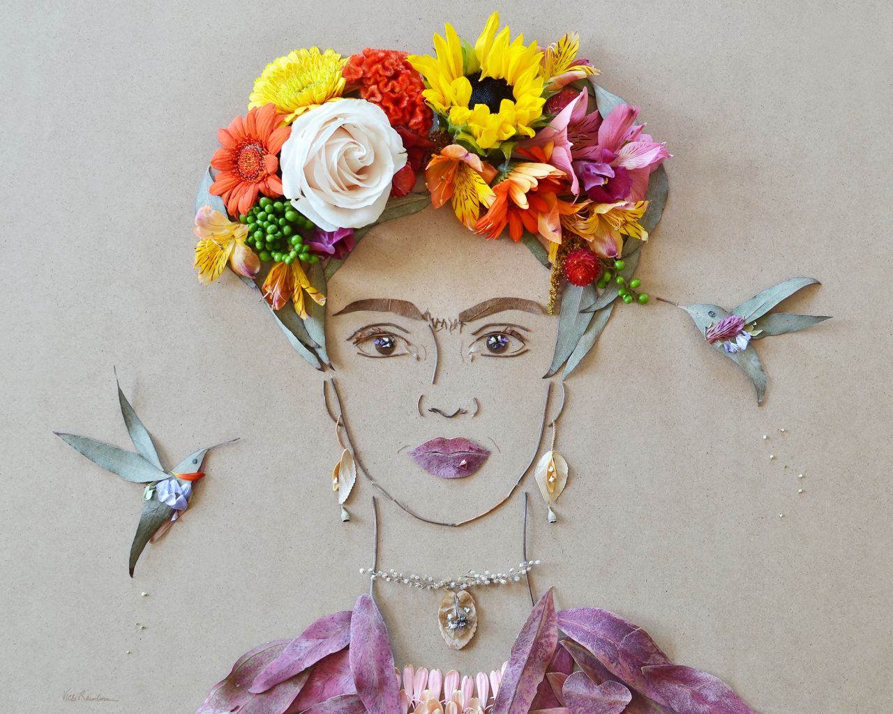 Artist calls upon Mother Nature to craft stunning artworks out of twigs and  flowers | Creative Boom, image size:1280x1024