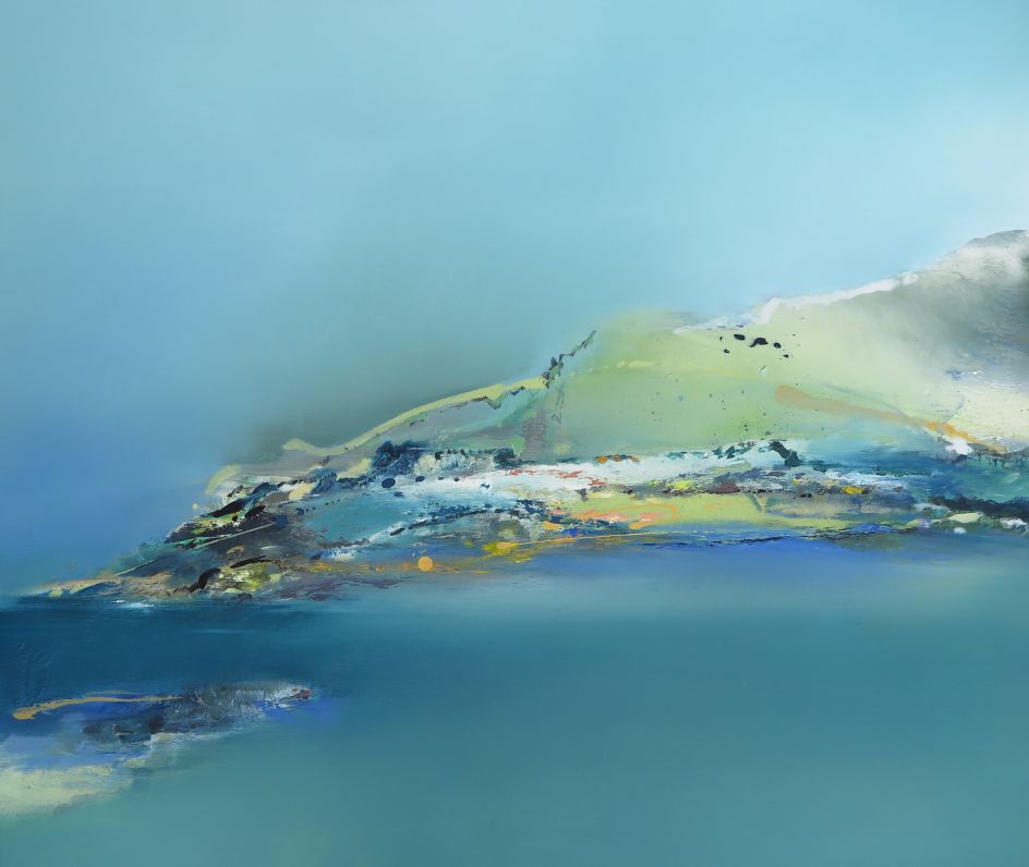 Mothecombe Bay, oil painting 2020 © Elaine Jones