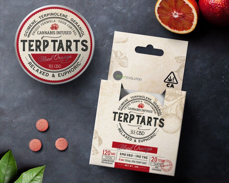 Secret Tarts Cannabis Infused Pills by Garryveda Design Bureau. Winner in the Packaging Design Category, 2019-2020