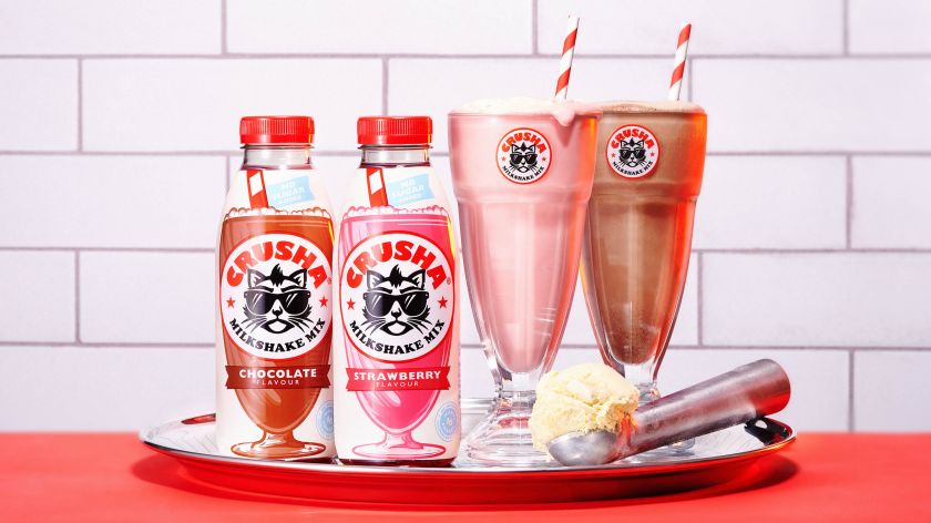 Crusha's new identity is a mashup of American diners, Grease and teenage rebellion