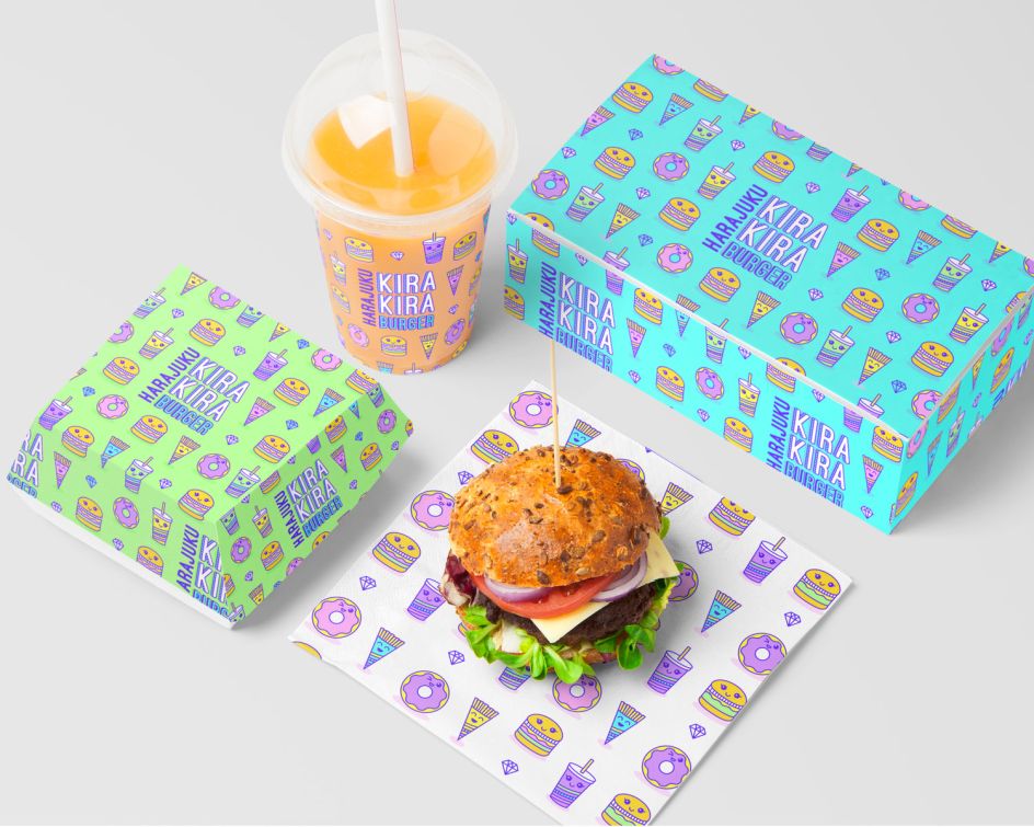 Branding for Harajuku Kira Kira Burger