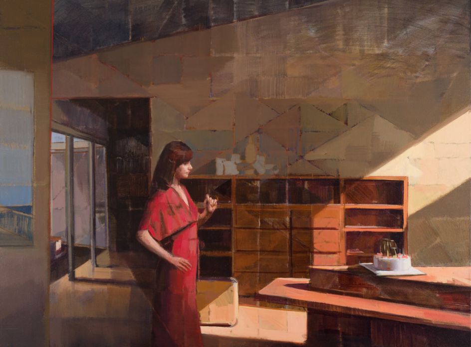 Cake and Case, Oil on Canvas, 30