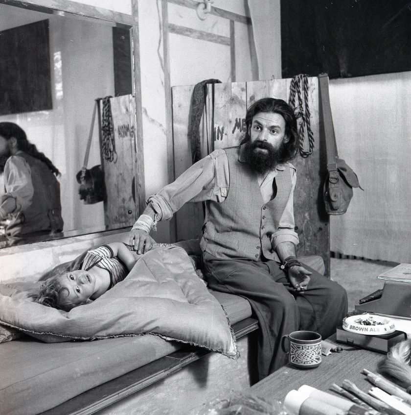 Father and son at 66 The Bishops Avenue squat, c.1976 © Joyce Edwards