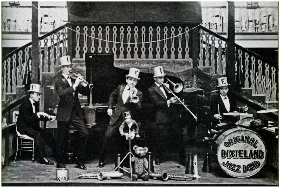 The Original Dixieland Jazz Band at The Palais de Dance, Hammersmith 1919 Photograph, Max Jones Archive © Max Jones Archive, maxjonesarchive@aol.com