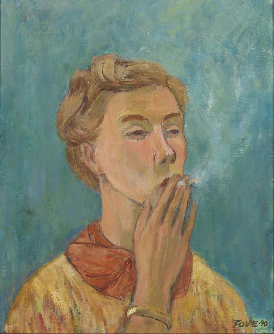 Tove Jansson, Smoking Girl (Self-Portrait), 1940, Private Collection. Photo: Finnish National Gallery / Yehia Eweis. ©Moomin Characters
