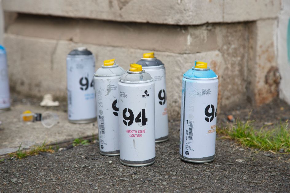 Work by Hammo at Ellis Brigham Mountain Sports, Castlefield. Photograph by David Oates