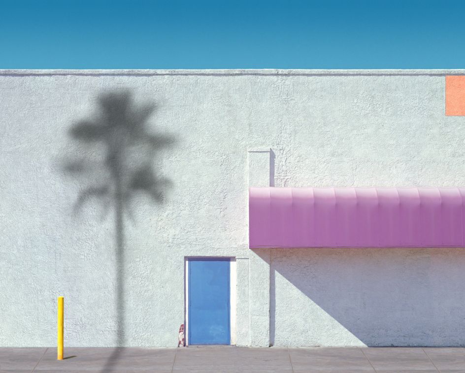 Pink Awning with Orange, 2018 © George Byrne