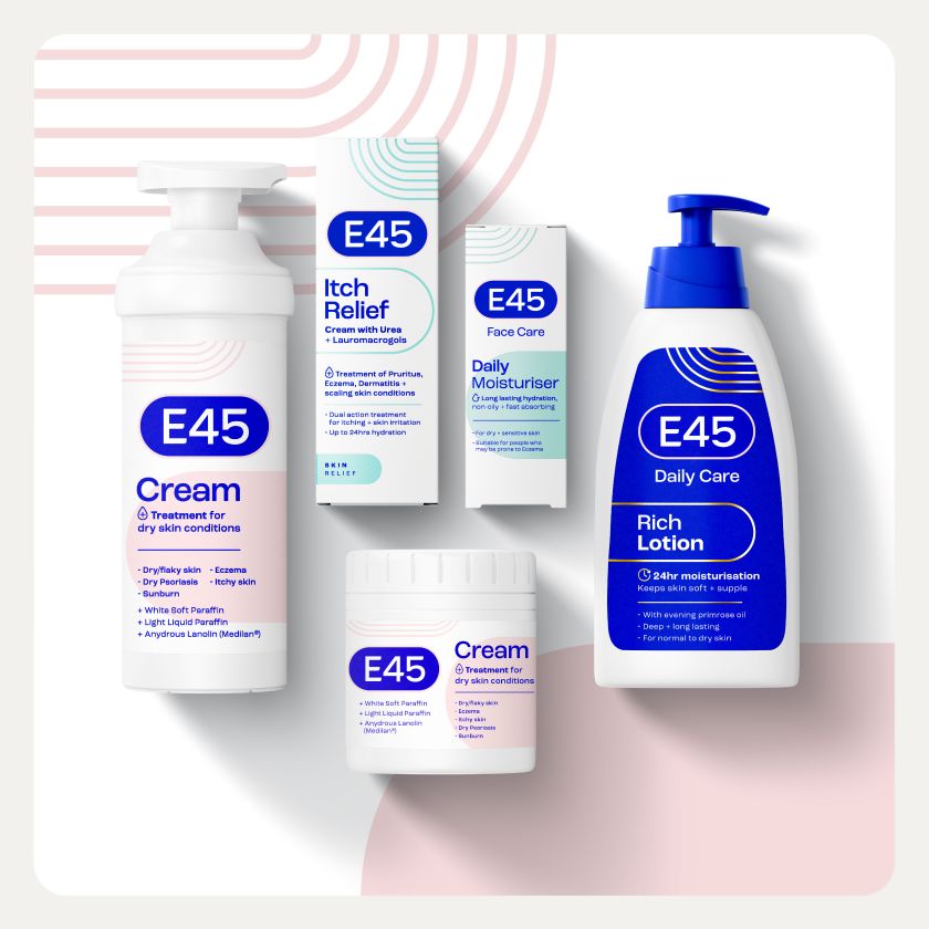 E45's inclusive new identity is inspired by the flexibility of skin cells