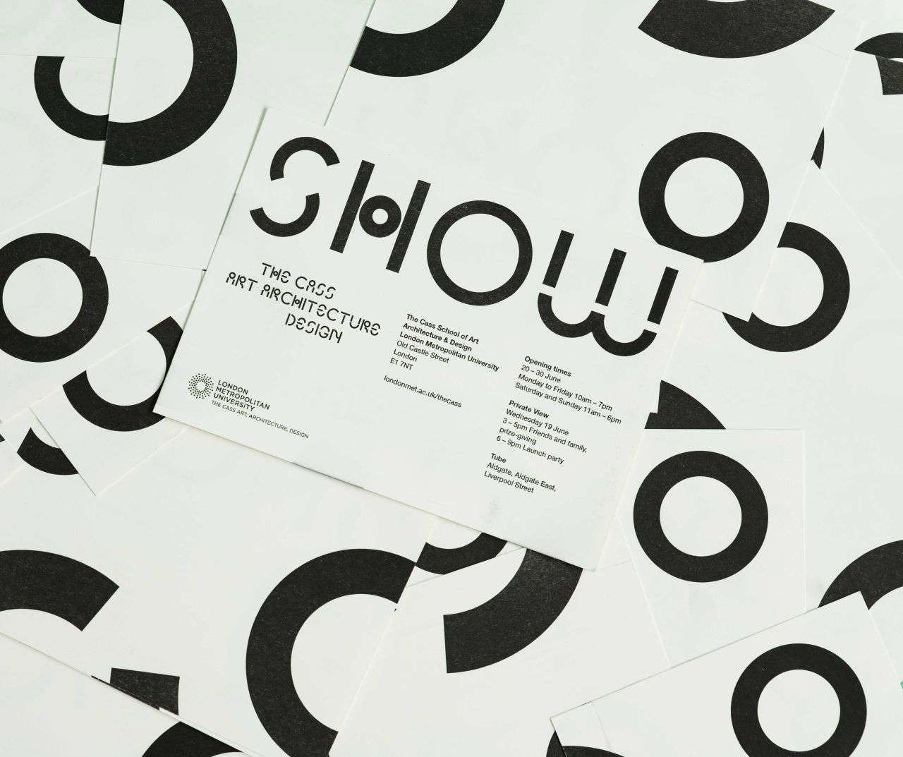 Cass degree show visual identity