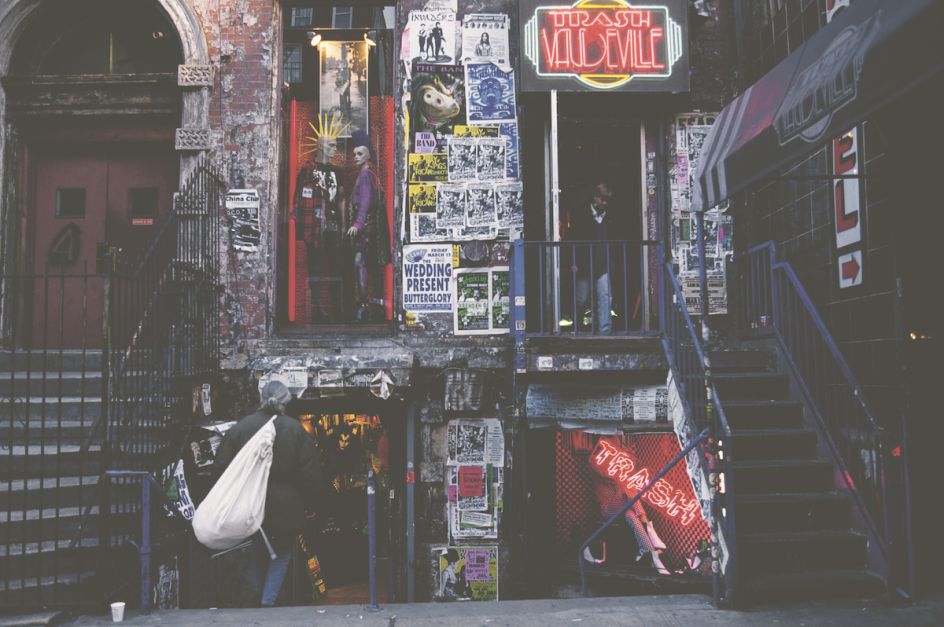 ‘The Trash and Vaudeville clothing store at St Mark’s Place in New York’s East Village’ © Viviane Moos/Corbis